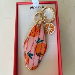 Piper K Orange Print  keychain